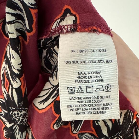 Anthropologie Maeve 100% Silk Floral - Picture 4 of 5